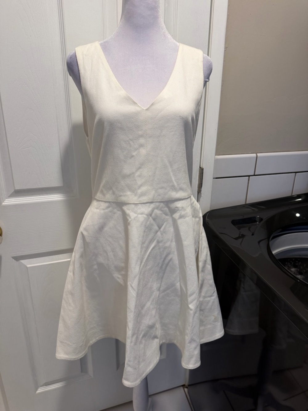 Joie White Ribbed Midi Dress